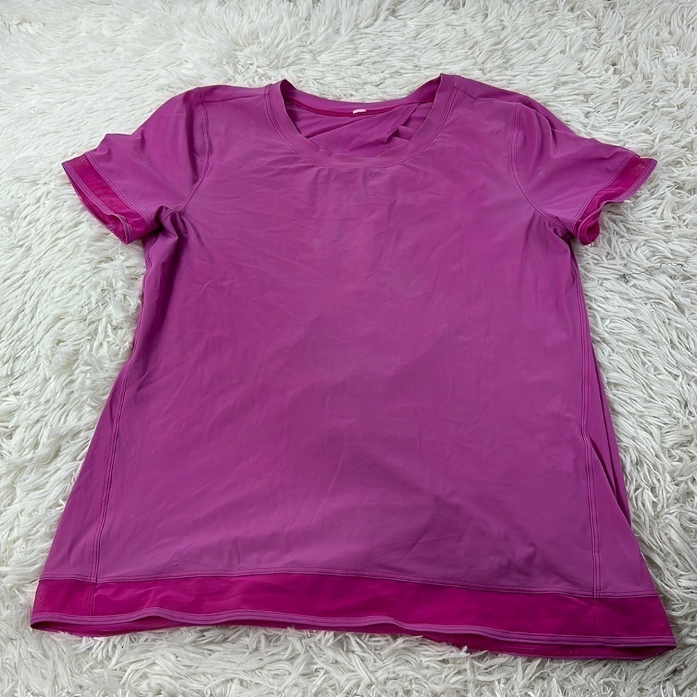 Lululemon Serve Up Some Sun Short Sleeve Sonic Pink